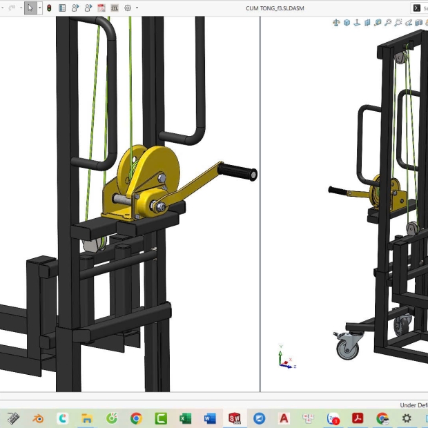 Xe nâng quay bằng tay tải trọng 200Kg